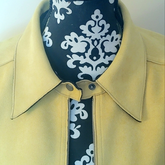 Mustard faux suede jacket - Picture 4 of 5